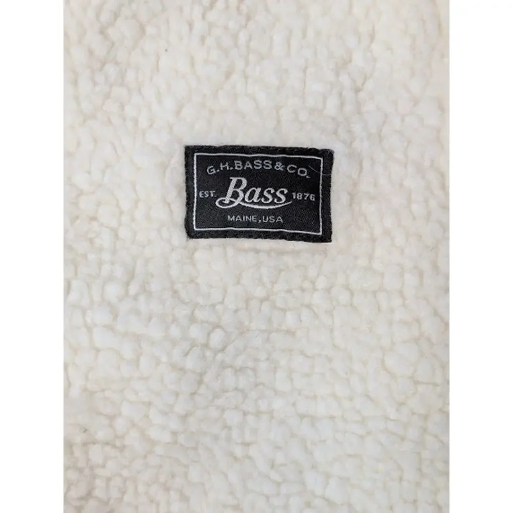 BASS & CO. Sherpa Toddler Youth Vest Whit Black Full Zip- Size 5